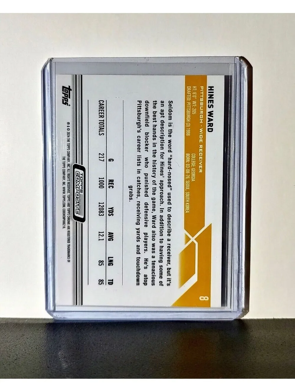 Hines Ward 2023 Topps Chrome NFL #8 Football Card Pittsburgh Steelers